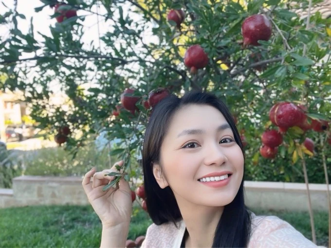 Vườn rau trong biệt thự nhà Diệu Hương ở Mỹ