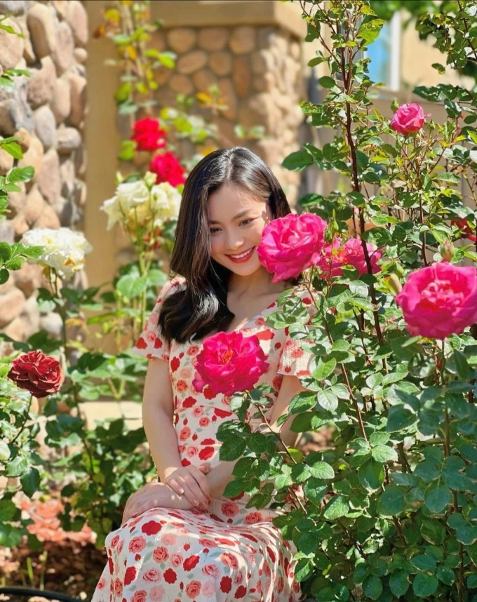 Vườn rau trong biệt thự nhà Diệu Hương ở Mỹ