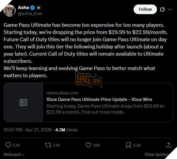 Xbox Game Pass Công Bố Hạ Giá Dịch Vụ, Kèm Theo Một Điểm Trừ Nhỏ