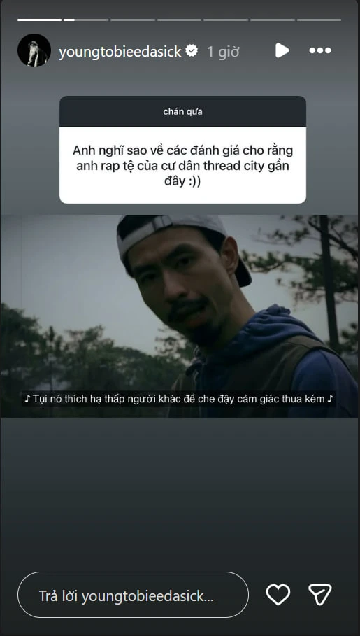 Bị chê rap dở, nam rapper hát hay nhất Vbiz mượn lời Đen Vâu đáp trả