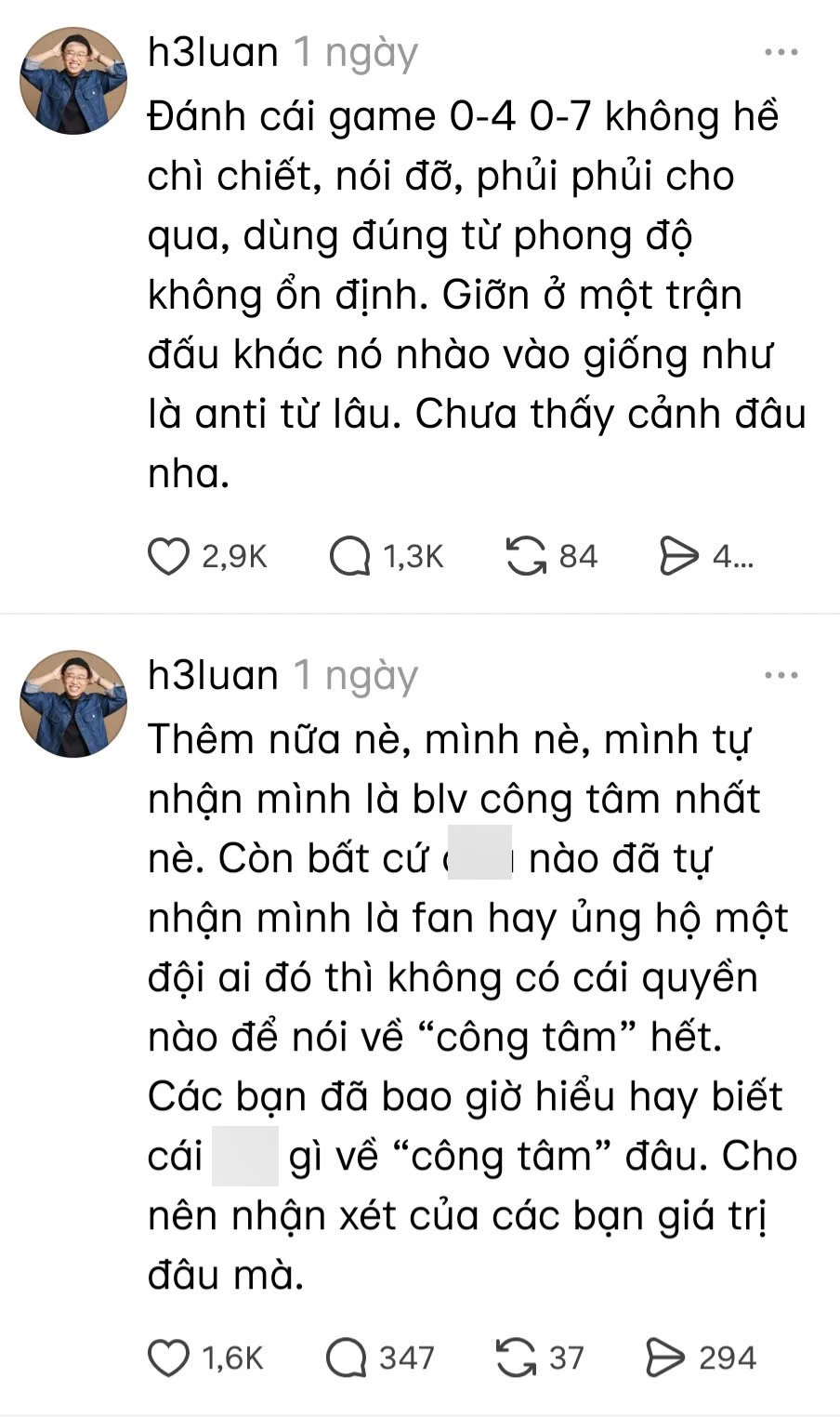 BLV Hoàng Luân có thể đang mắc sai lầm lớn
