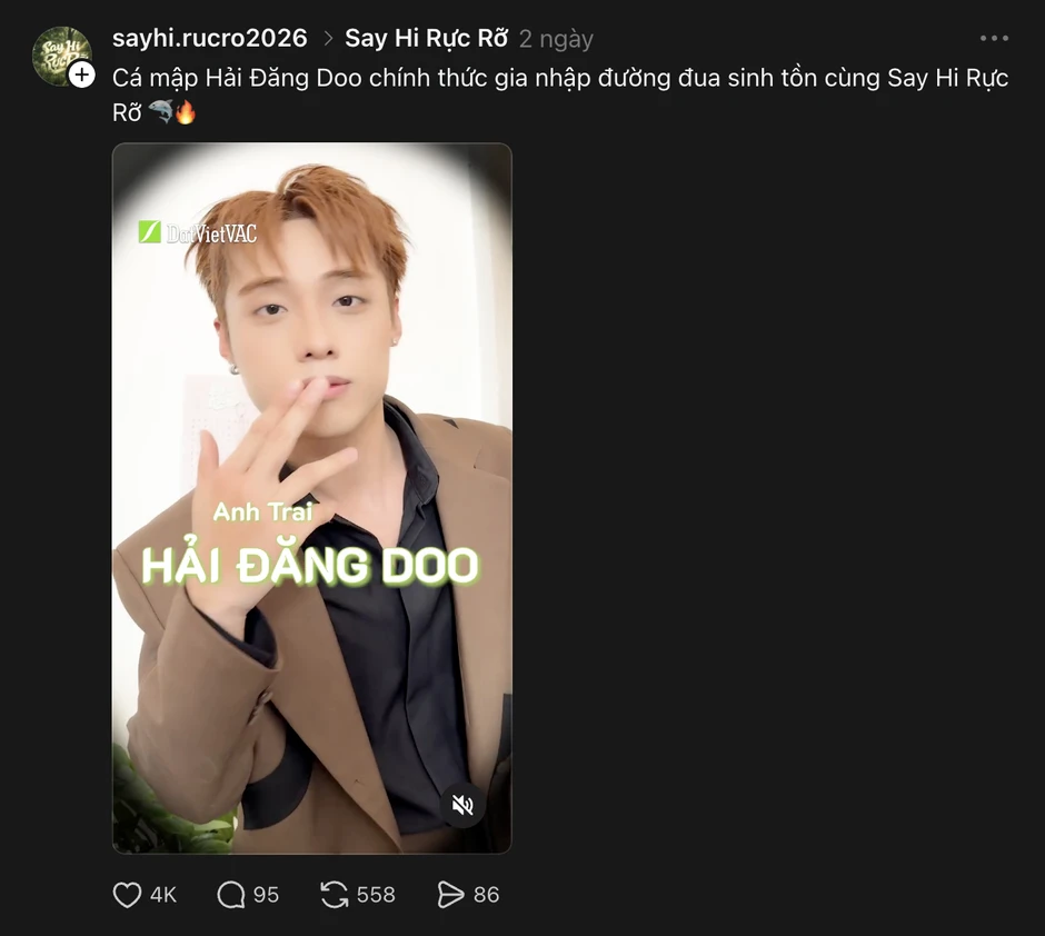 Căng: Fan đòi xoá sổ Hải Đăng Doo khỏi Say Hi Rực Rỡ và Sao Nhập Ngũ concert, phía NSX nói gì? Căng: Fan đòi xoá sổ Hải Đăng Doo khỏi Say Hi Rực Rỡ và Sao Nhập Ngũ concert, phía NSX nói gì?