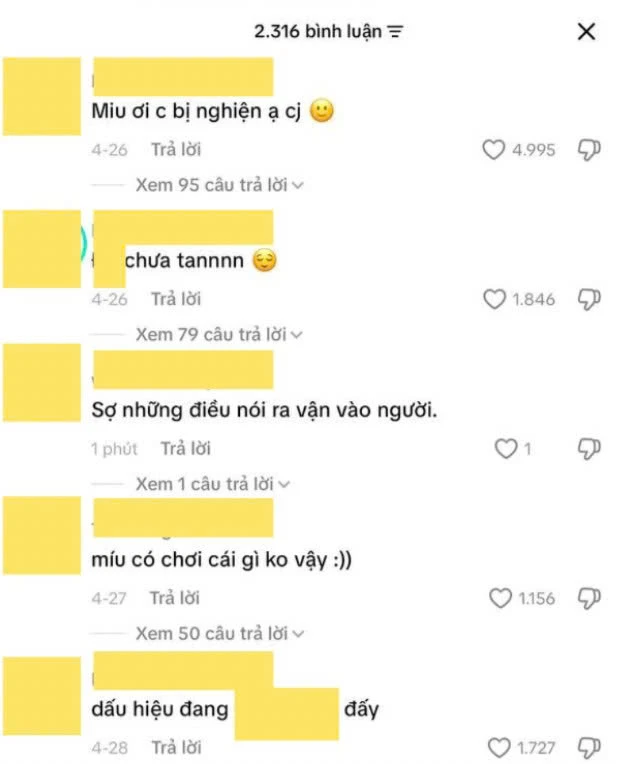Clip Miu Lê có biểu hiện lạ từ nửa tháng trước