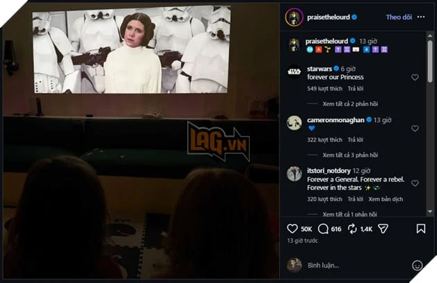 Con Gái Cố Diễn Viên Carrie Fisher Chia Sẻ Hình Ảnh Kỷ Niệm Ngày Star Wars Con Gái Cố Diễn Viên Carrie Fisher Chia Sẻ Hình Ảnh Kỷ Niệm Ngày Star Wars