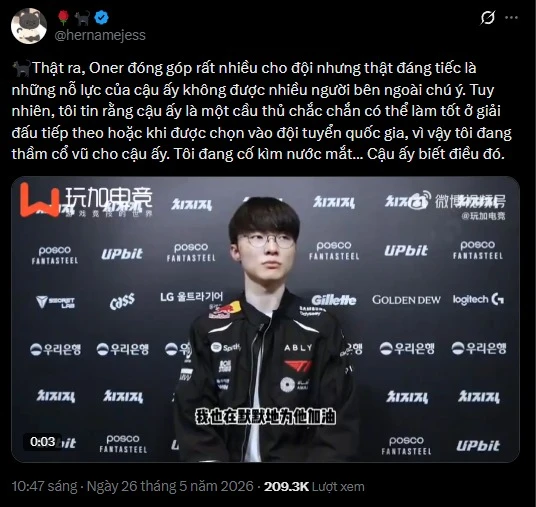 Faker lên tiếng nghi ám chỉ câu chuyện của Oner với đội tuyển ASIAD Faker lên tiếng nghi ám chỉ câu chuyện của Oner với đội tuyển ASIAD