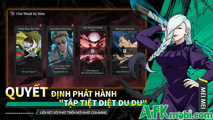 Giác Ngộ Thuật Chú game đấu tướng lấy chủ đề Jujutsu Kaisen