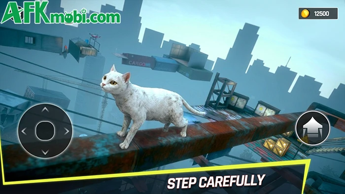 Going Up Cat Runner 3D với chủ đề kết hợp Only Up! và Stray