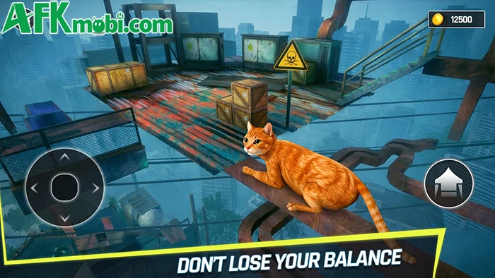 Going Up Cat Runner 3D với chủ đề kết hợp Only Up! và Stray