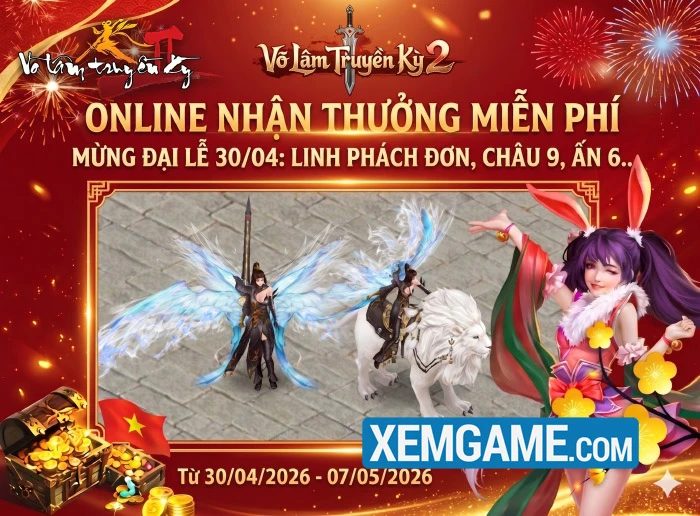 Kiếm Hổ ra mắt cùng chuỗi đua top lớn: Võ Lâm Truyền Kỳ II tung nhiều phần thưởng giá trị