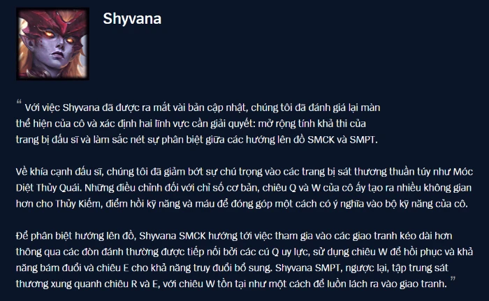 LMHT: Shyvana trở thành tướng có tỉ lệ thắng cao nhất sau bản cập nhật 26.9 LMHT: Shyvana trở thành tướng có tỉ lệ thắng cao nhất sau bản cập nhật 26.9