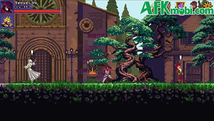 Malverious game hành động phiêu lưu cuộn cảnh pixel 2D