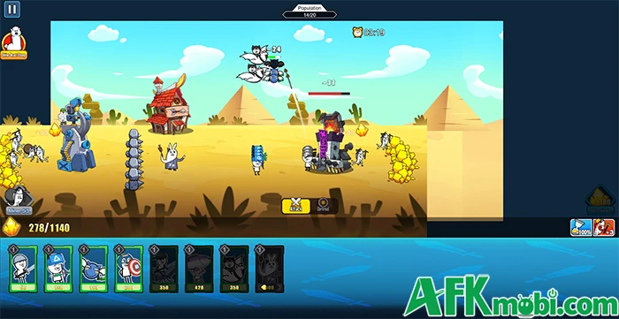 Meme Wars game chiến thuật thả lính đơn giản và quen thuộc