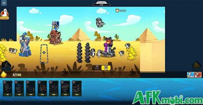 Meme Wars game chiến thuật thả lính đơn giản và quen thuộc