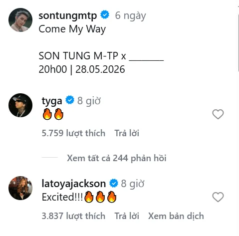 Mối quan hệ giữa Sơn Tùng với chị gái Michael Jackson và nam rapper nước Mỹ