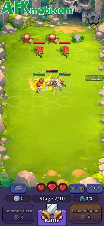Rush Hero: AFK Legends RPG game chiến thuật cờ tự động