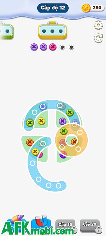 Screw Jam Puzzle game giải đố xếp ốc vít vào hộp có cùng màu