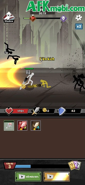 Stickman Survivor: Idle RPG với các cuộc chiến sinh tồn tự động