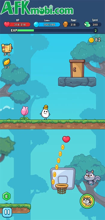 Tea Egg Rush game platformer đưa bạn điều khiển một quả trứng