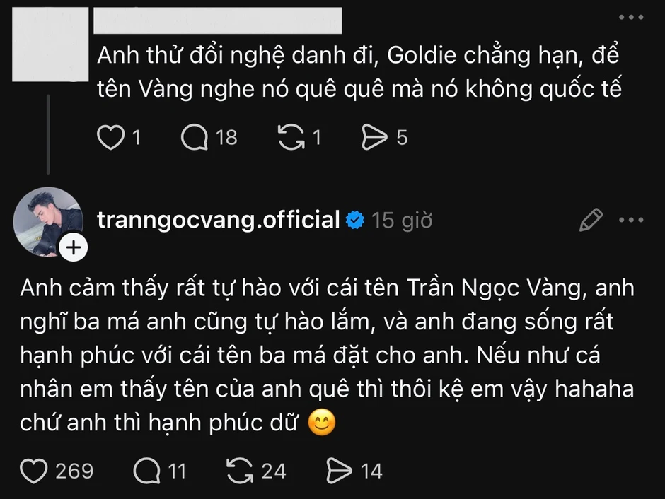Tên thật của nam diễn viên Việt bị chê "quê mùa", chính chủ vào phản pháo cả cõi mạng vỗ tay Tên thật của nam diễn viên Việt bị chê "quê mùa", chính chủ vào phản pháo cả cõi mạng vỗ tay