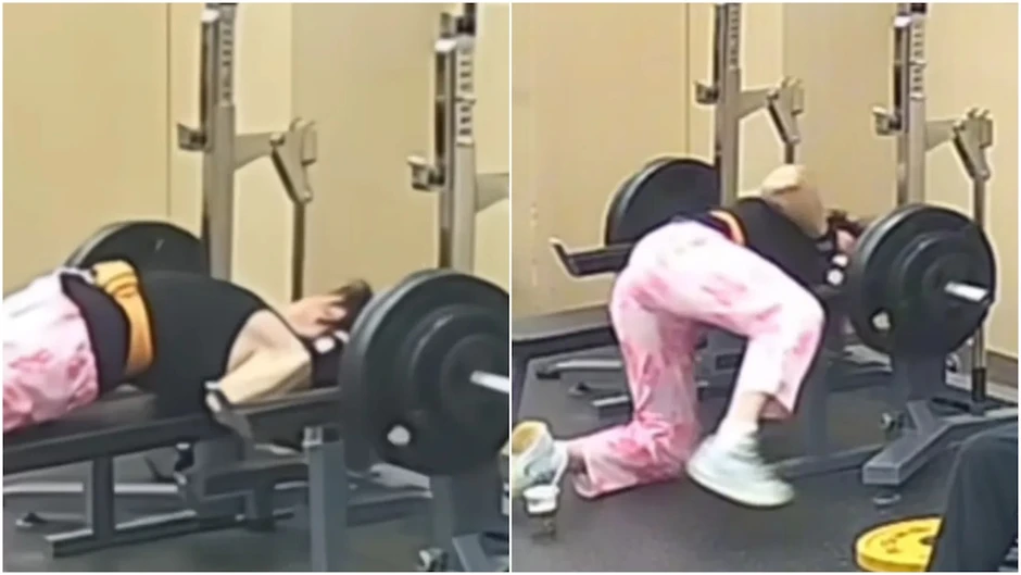 Thót tim khoảnh khắc người đàn ông bị thanh tạ nặng 145kg đè cổ trong lúc tập gym Thót tim khoảnh khắc người đàn ông bị thanh tạ nặng 145kg đè cổ trong lúc tập gym