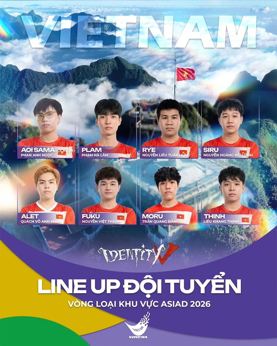 Tuyển Identity V Việt Nam chính thức bước vào hành trình săn vé ASIAD 2026 Tuyển Identity V Việt Nam chính thức bước vào hành trình săn vé ASIAD 2026