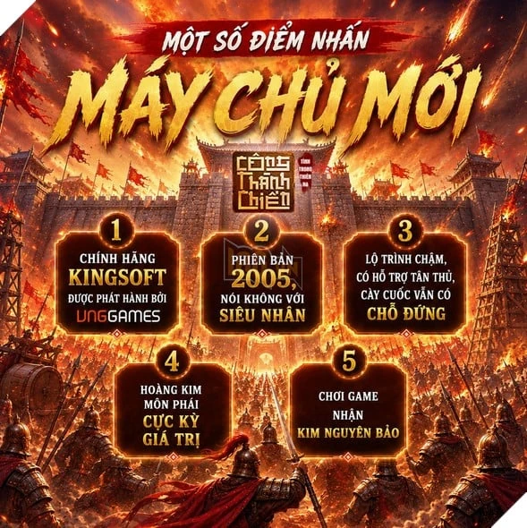 VLTK Công Thành Chiến khai mở máy chủ mới chuẩn 2005, đưa giang hồ nguyên bản trở lại VLTK Công Thành Chiến khai mở máy chủ mới chuẩn 2005, đưa giang hồ nguyên bản trở lại
