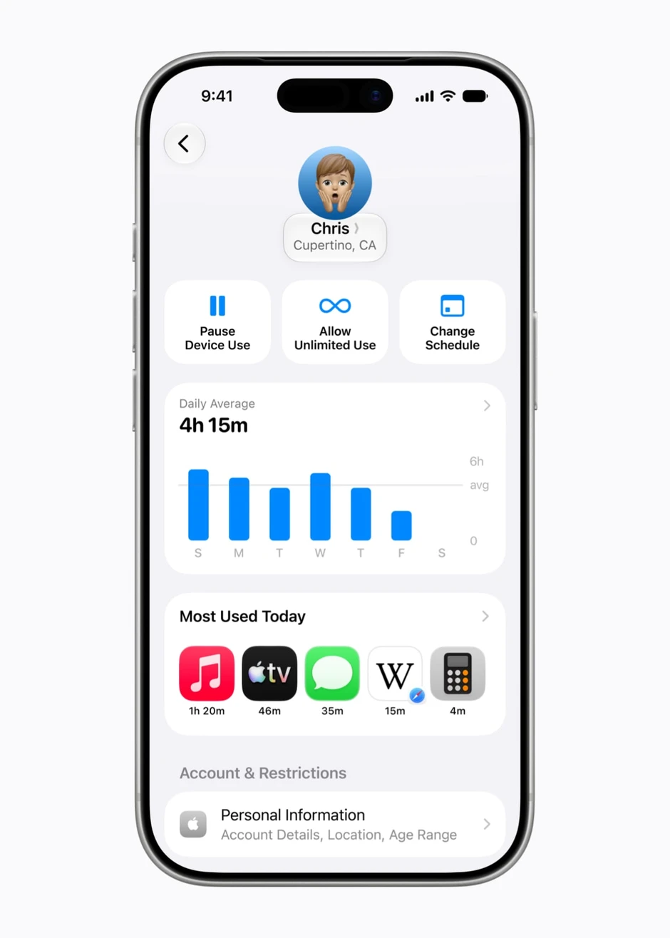Apple nâng cấp các tính năng an toàn cho trẻ em, trao thêm quyền kiểm soát thông minh cho phụ huynh Apple nâng cấp các tính năng an toàn cho trẻ em, trao thêm quyền kiểm soát thông minh cho phụ huynh