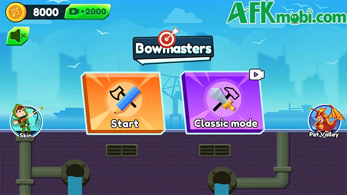 Bowmasters - Canh lực và điều chỉnh góc độ để bắn hạ bọn kẻ thù Bowmasters - Canh lực và điều chỉnh góc độ để bắn hạ bọn kẻ thù