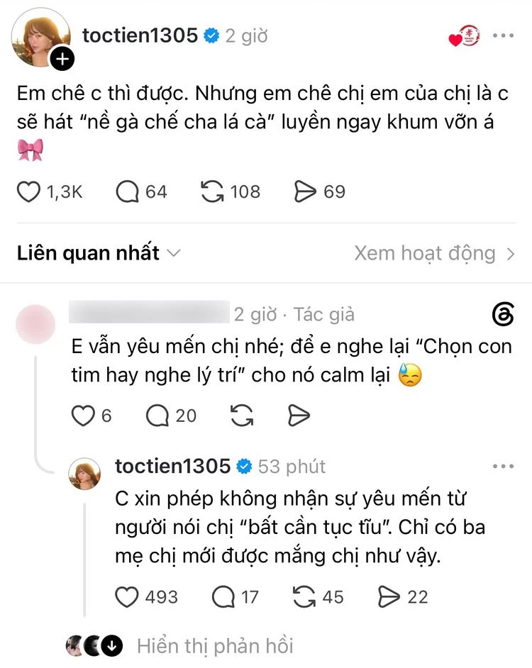 Chị đẹp Tóc Tiên "var" thẳng netizen kém duyên, đập tan định kiến "thay đổi tiêu cực" từ khi chơi với hội bạn MisThy