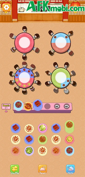 Food Sort Puzzle - Nhấn chọn món để bày lên bàn của thực khách Food Sort Puzzle - Nhấn chọn món để bày lên bàn của thực khách