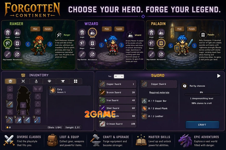 Forgotten Continent MMORPG - Khơi Quật Lục Địa Bị Lãng Quên