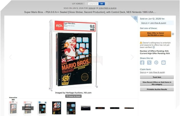 Game Super Mario Bros. "Nguyên Seal" Được Định Giá Cực Khủng Game Super Mario Bros. "Nguyên Seal" Được Định Giá Cực Khủng
