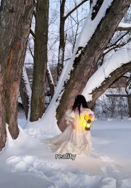 Hậu trường đằng sau khoảnh khắc "lung linh" tuyết trắng của các hot girl xinh đẹp khiến CĐM ngỡ ngàng