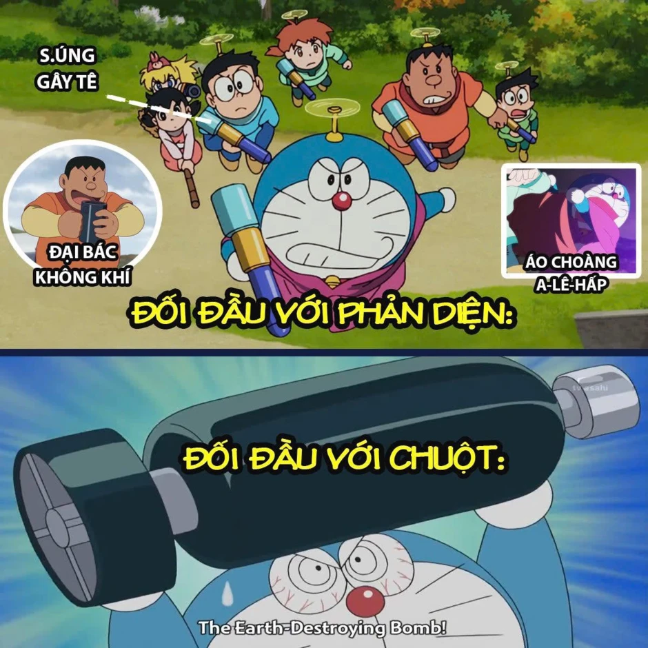 Hé lộ lý do Doraemon luôn dùng "hàng nhẹ" đối phó phản diện nhưng với chuột thì ngược lại hoàn toàn Hé lộ lý do Doraemon luôn dùng "hàng nhẹ" đối phó phản diện nhưng với chuột thì ngược lại hoàn toàn