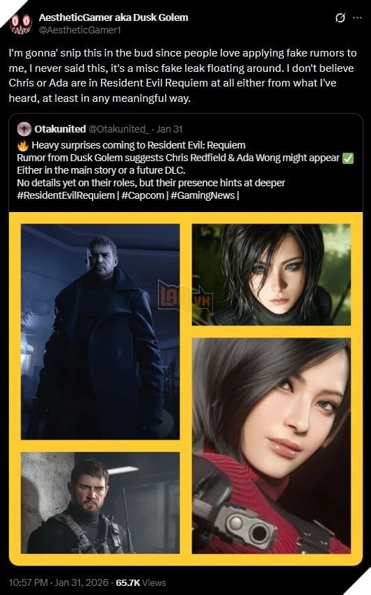 Leaker Resident Evil Khẳng Định Mối Liên Hệ Giữa Requiem Và Các Bản Làm Lại Sắp Tới Leaker Resident Evil Khẳng Định Mối Liên Hệ Giữa Requiem Và Các Bản Làm Lại Sắp Tới