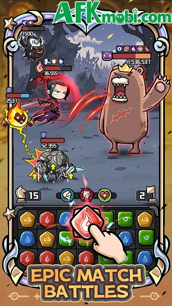 Match Go! Heroes game chiến thuật kết hợp yếu tố match-3