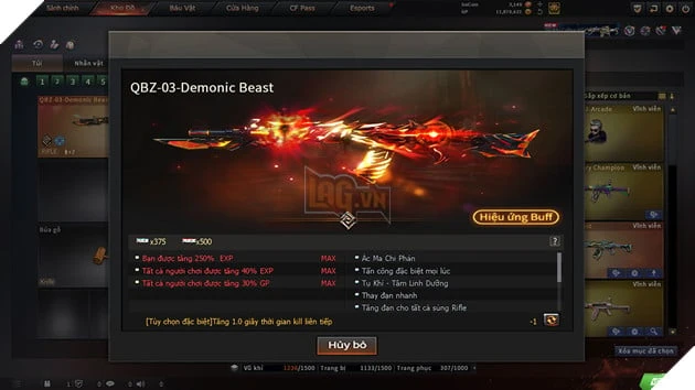 Săn Siêu Phẩm QBZ-03 Knife Demonic Beast Với Kho Báu Hoàng Gia Sapphire Mới Của Crossfire Săn Siêu Phẩm QBZ-03 Knife Demonic Beast Với Kho Báu Hoàng Gia Sapphire Mới Của Crossfire