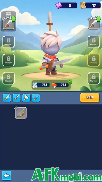 Skull Hero: XP Farm RPG - Chiến đấu săn quái phát triển nhân vật