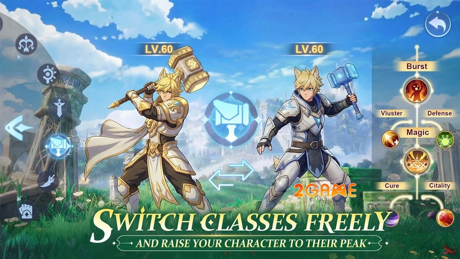 Skyria: Cloud Fantasia - Game MMO Tự Do Đổi Hệ Phái Trong Một Nốt Nhạc