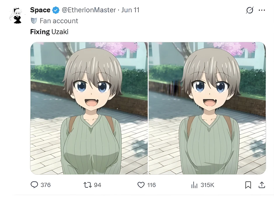 Sửa thiết kế nhân vật nữ anime để thu nhỏ vóc dáng: Fan-art nhận triệu view nhưng hứng trọn "gạch đá" từ fan Sửa thiết kế nhân vật nữ anime để thu nhỏ vóc dáng: Fan-art nhận triệu view nhưng hứng trọn "gạch đá" từ fan