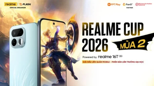 Giải mã sức nóng realme Cup 2026: Sân chơi Esports dành cho sinh viên quy mô toàn quốc với 64 đội tuyển tranh tài kenhtingame com thumb giai ma suc nong realme cup 2026 san choi esports danh cho sinh vien quy mo toan quoc voi 64 doi tuyen tranh tai 83031782705854870 940w