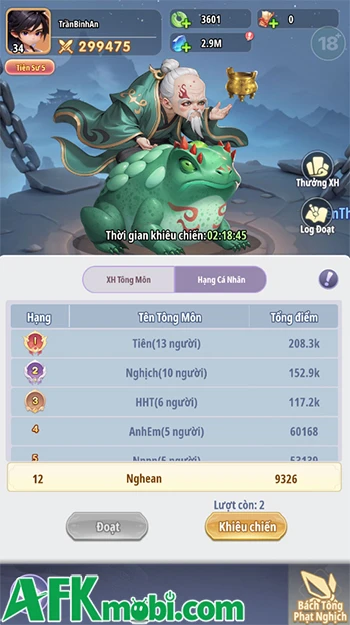 Tiên Nghịch Mobile có các hoạt động cơ bản nào để làm mỗi ngày?