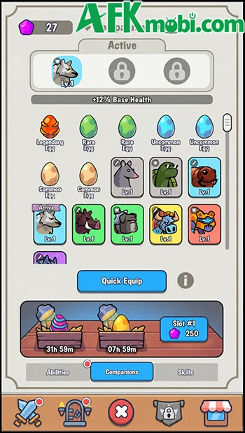 Auto Forge - idle RPG: Nhấn rèn trang bị để phát triển nhân vật