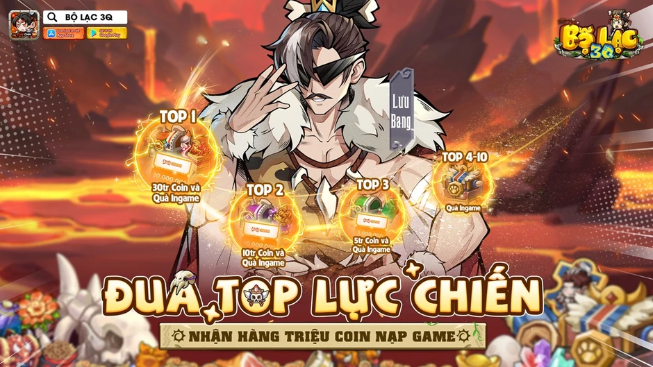 Bộ Lạc 3Q chính thức ra mắt 9h sáng ngày 15/7, bùng nổ với sự kiện đua top Bộ Lạc 3Q chính thức ra mắt 9h sáng ngày 15/7, bùng nổ với sự kiện đua top