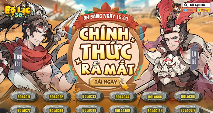 Bộ Lạc 3Q chính thức ra mắt lúc 9h ngày 15/7, bùng nổ với sự kiện đua top quà cực cháy