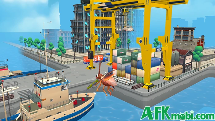 Cockroach Prank: City Chaos game mô phỏng nhập vai 1 chú gián