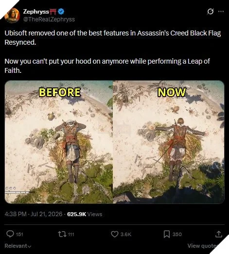 Được Đánh Giá Cao Nhưng AC Black Flag Resynced Bất Ngờ Loại Bỏ Tính Năng Được Yêu Thích