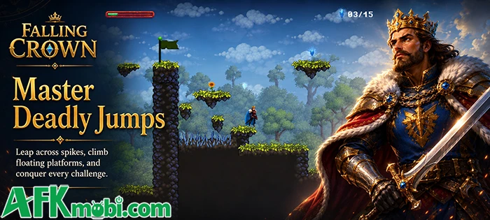 Falling Crown game hành động 2D cuộn cảnh theo lối chặt chém