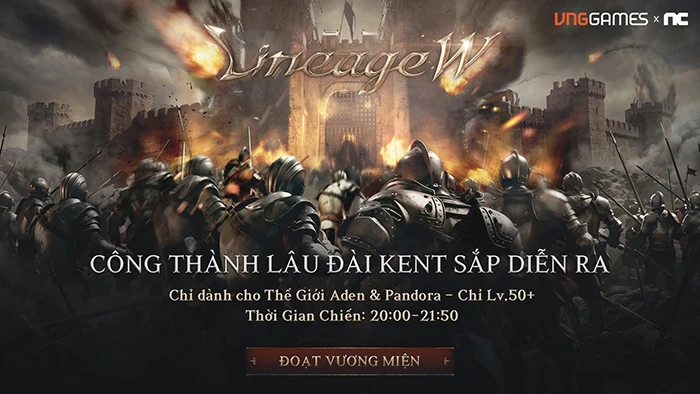 Lineage W - Quyền lực và tài phú sẽ về tay kẻ đoạt được Vương Quyền thành Kent
