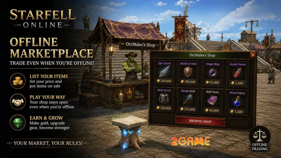 Starfell Online - Làn gió hoang dại và thuần túy của dòng game nhập vai Starfell Online - Làn gió hoang dại và thuần túy của dòng game nhập vai